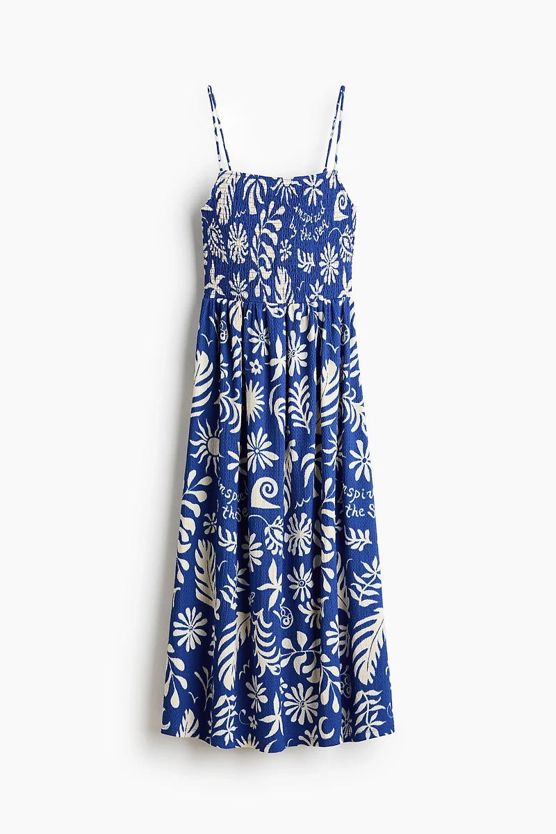 Smocked Strappy Dress