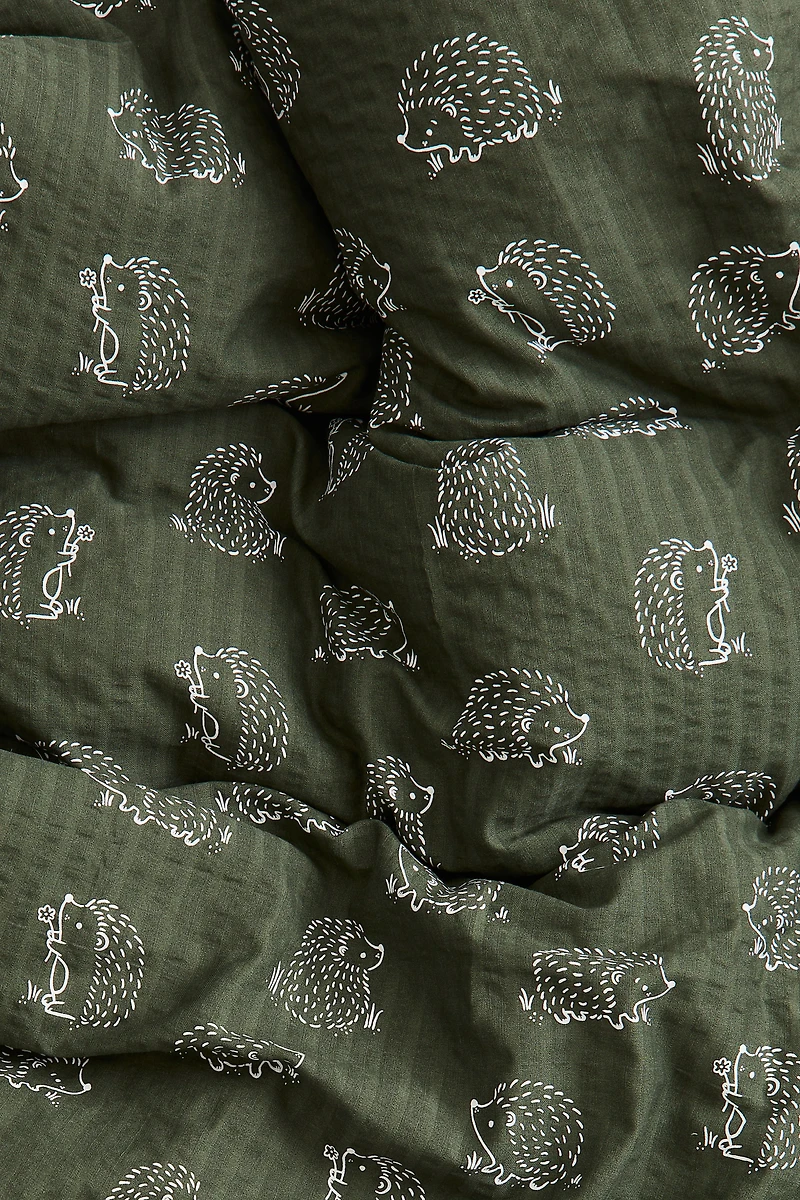 Patterned Seersucker Duvet Cover Set