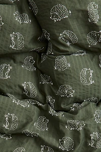 Patterned Seersucker Duvet Cover Set