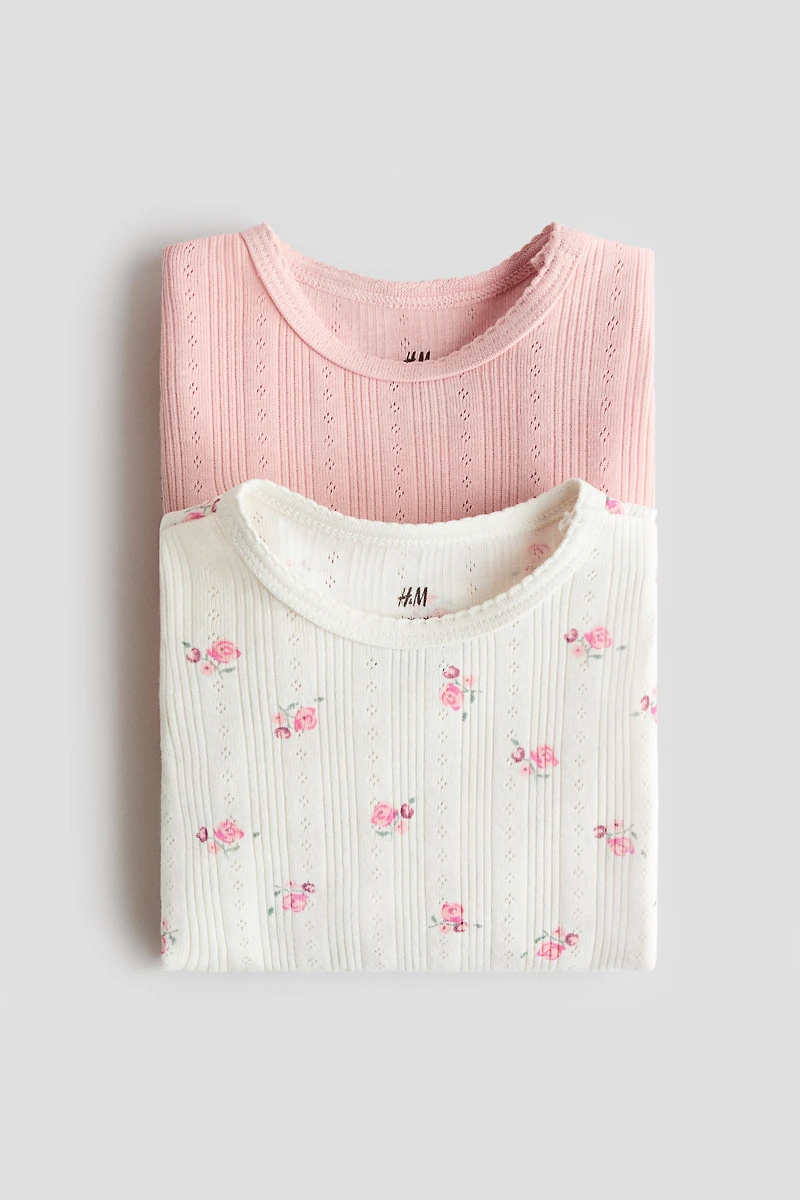 2-Pack Cotton Pointelle Bodysuits