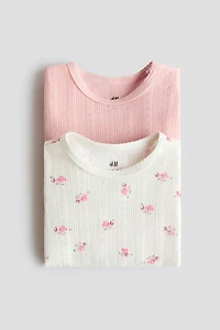 2-Pack Cotton Pointelle Bodysuits