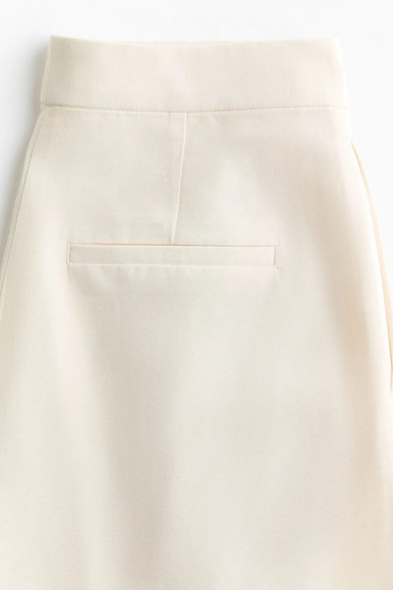 Linen-Blend Balloon-Leg Pants
