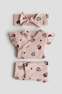 3-Piece Printed Pointelle Set