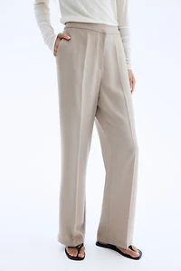 Straight-Leg Creased Pants