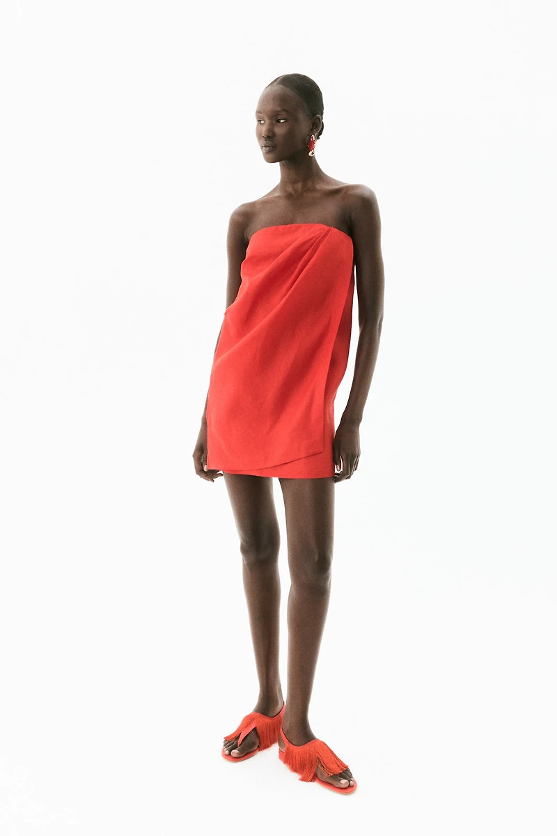 Linen Bandeau Dress