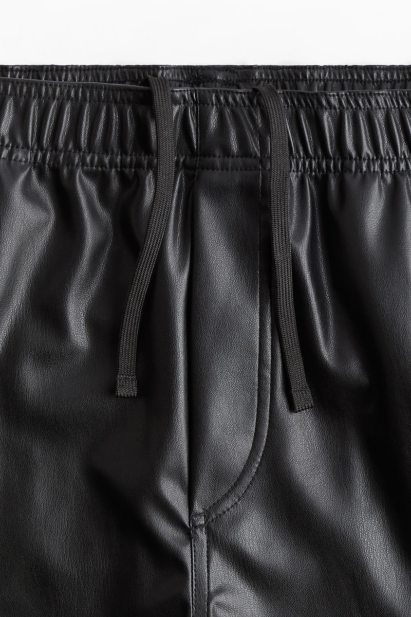Relaxed Fit Coated Shorts