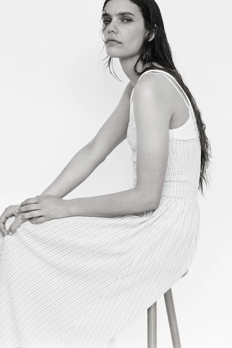 Smocked Strappy Dress