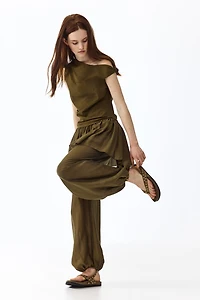 Knot-Detail One-Shoulder Top
