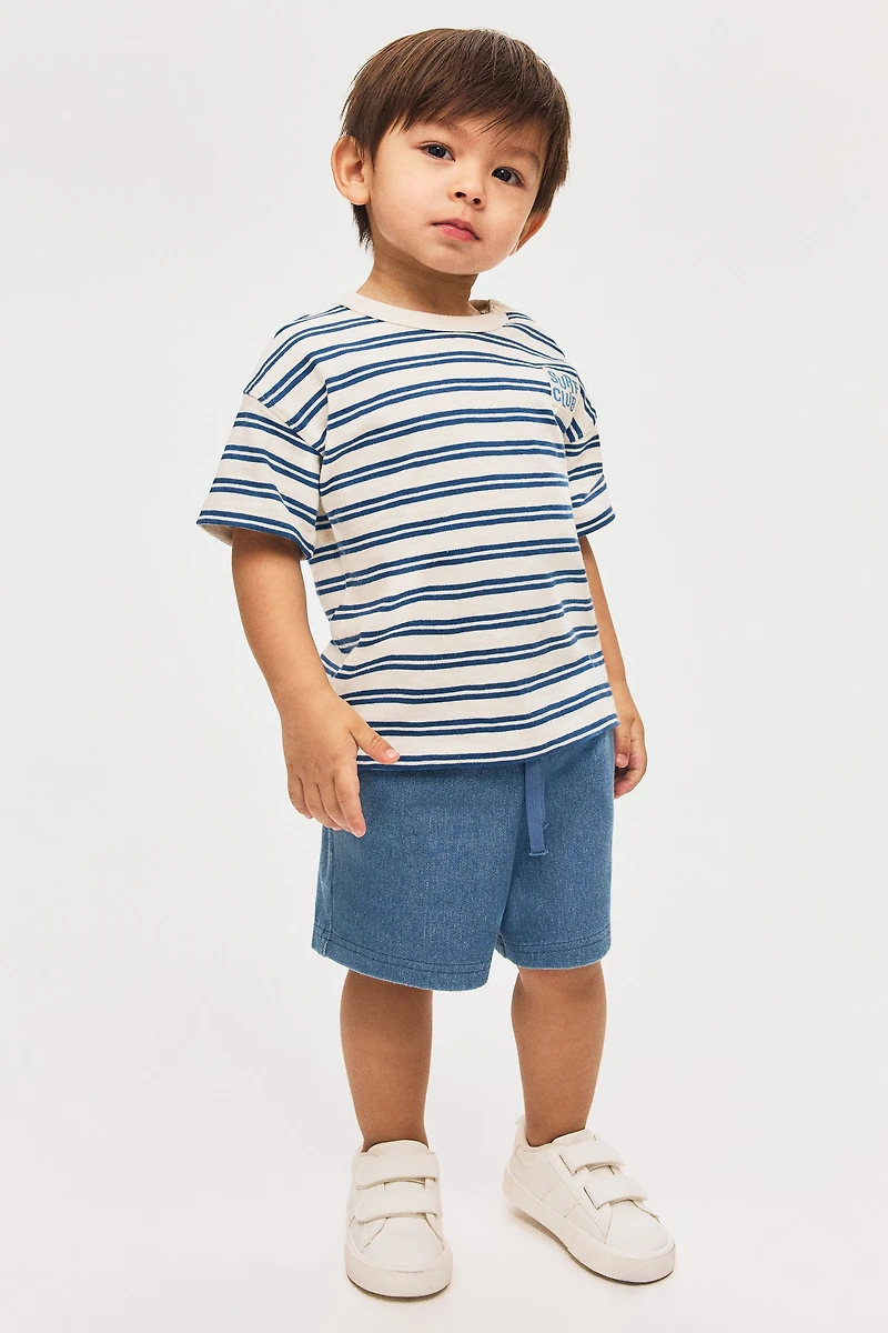 Denim-Look Shorts