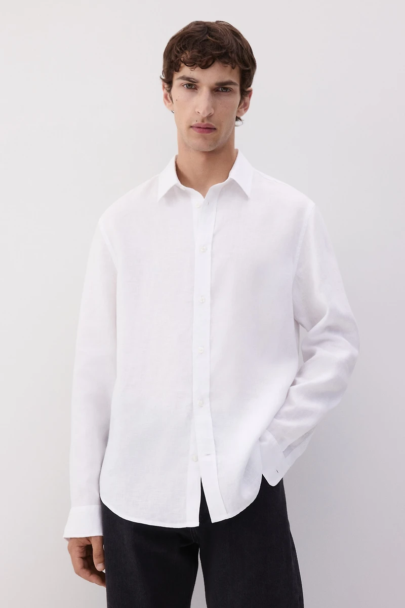 Regular-Fit Linen Shirt