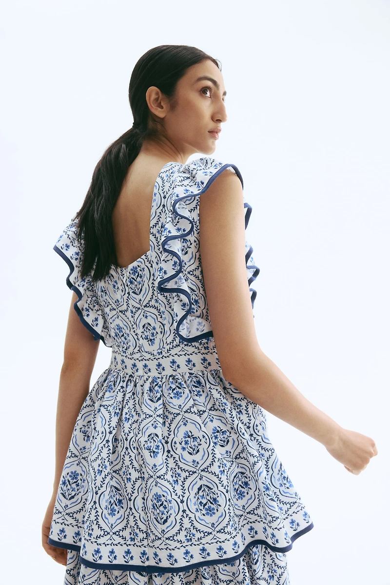 Robe d'allaitement MAMA volantée