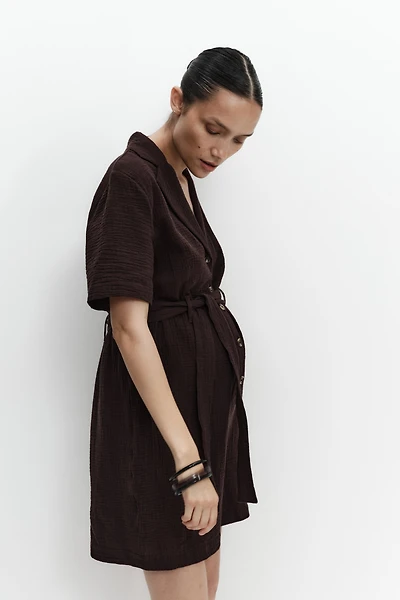 MAMA Cotton Muslin Romper