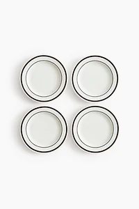 4-Pack Porcelain Side Plates