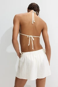 Shorts with Eyelet Embroidery