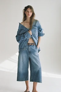 Wide High Waist Culotte Jeans
