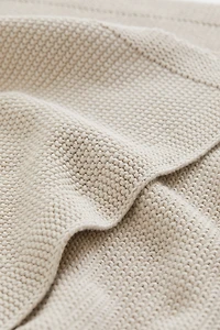 Moss-Stitched Cotton Baby Blanket
