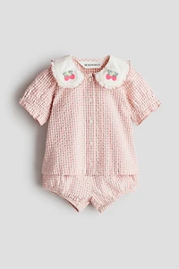 Ensemble 2 pièces en crépon de coton