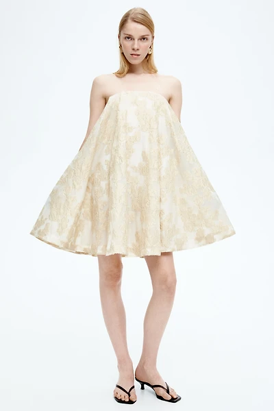 Jacquard-Weave Mini Dress