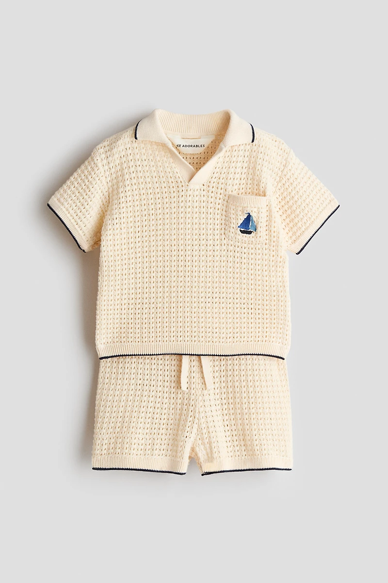 2-Piece Open-Knit Cotton Set