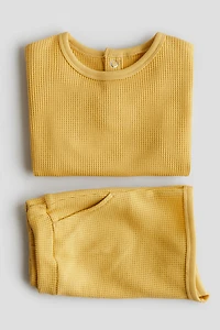 2-Piece Waffled Jersey Set