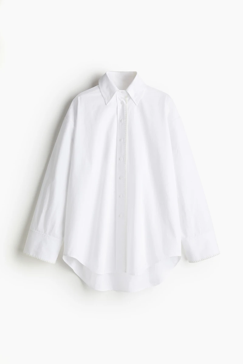 Stitching-Detail Cotton Shirt