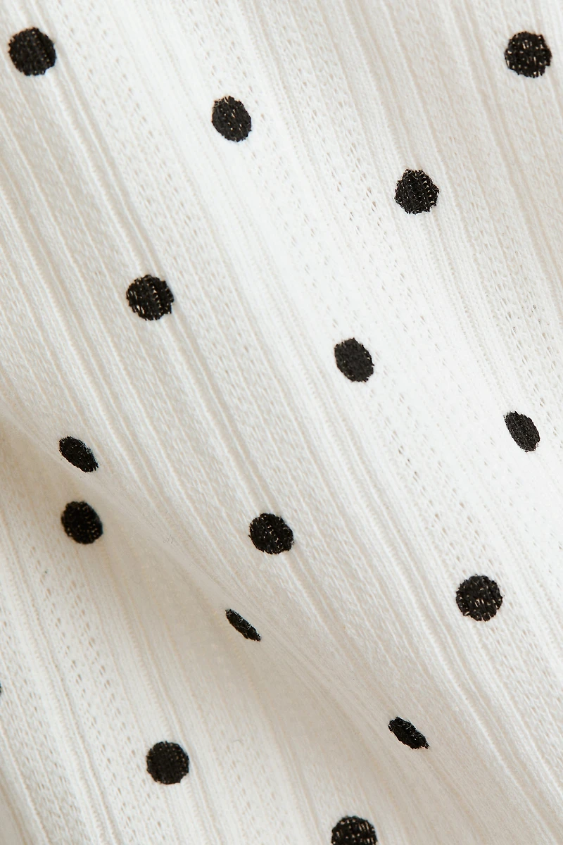 Camisole en jersey pointelle
