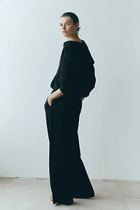 Viscose-Blend Drawstring Pants