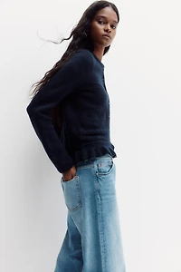 Pointelle-Knit Cardigan