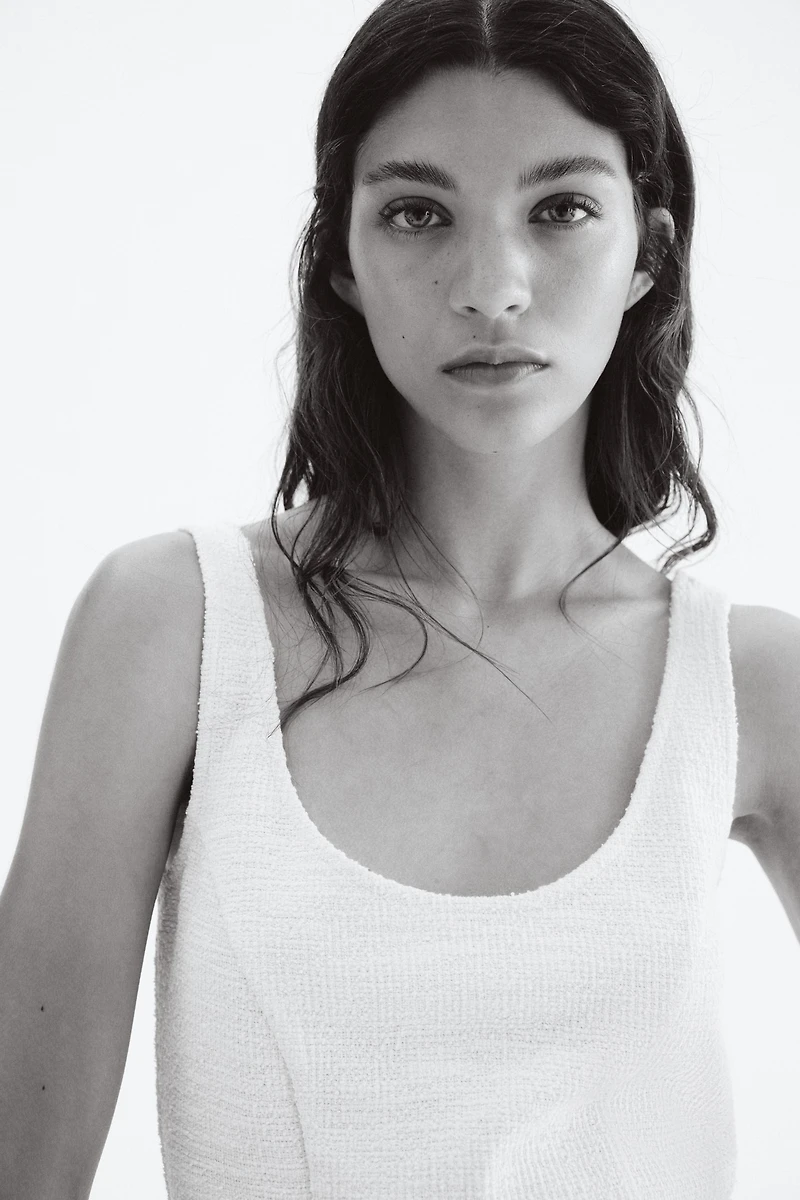 Bouclé Sleeveless Top