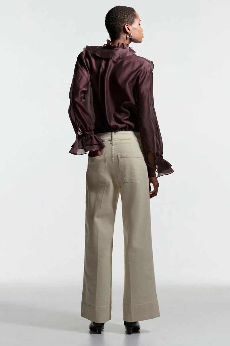 Wide High Ankle Jeans