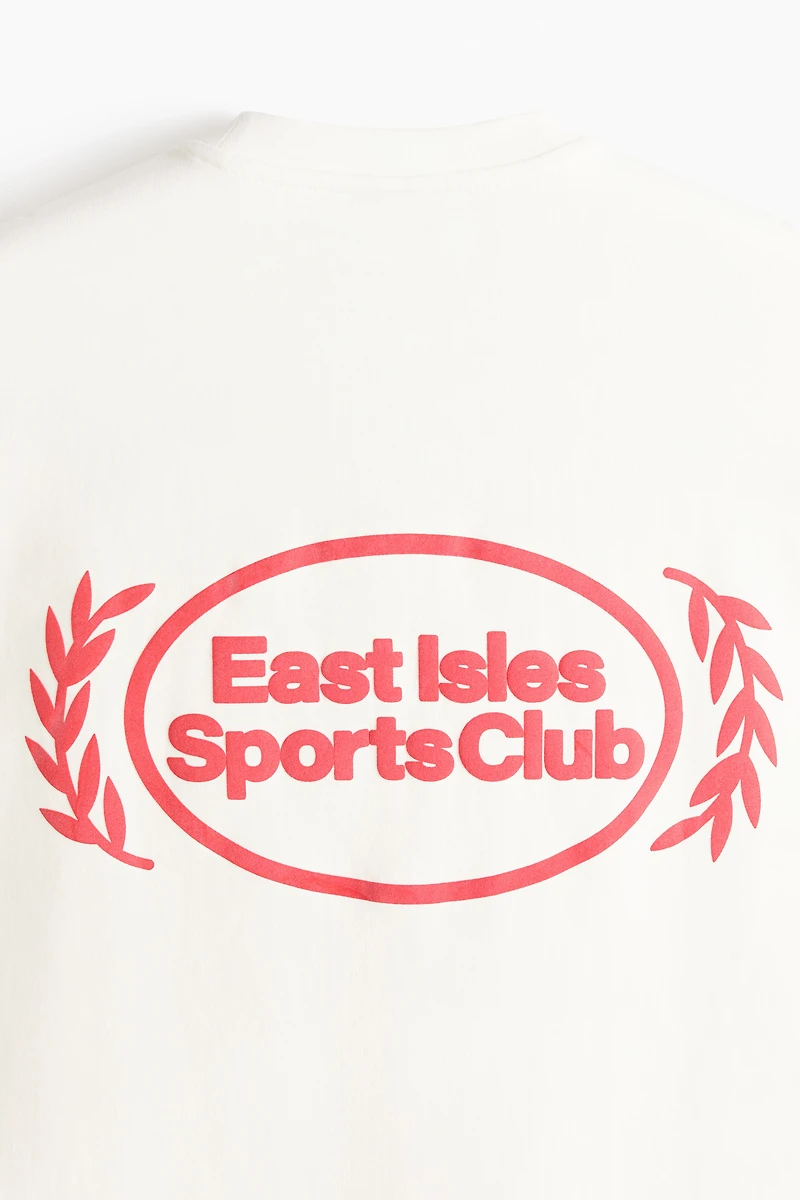 T-shirt imprimé ample avec manches longues