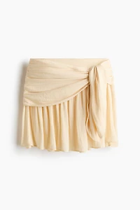 Tie-Detail Flared Skirt