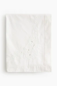 Embroidered-Detail Tablecloth