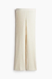 Pantalon en tricot torsadé de cachemire mélangé