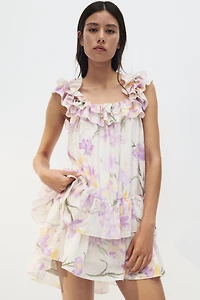 Ruffle-Trimmed Dress
