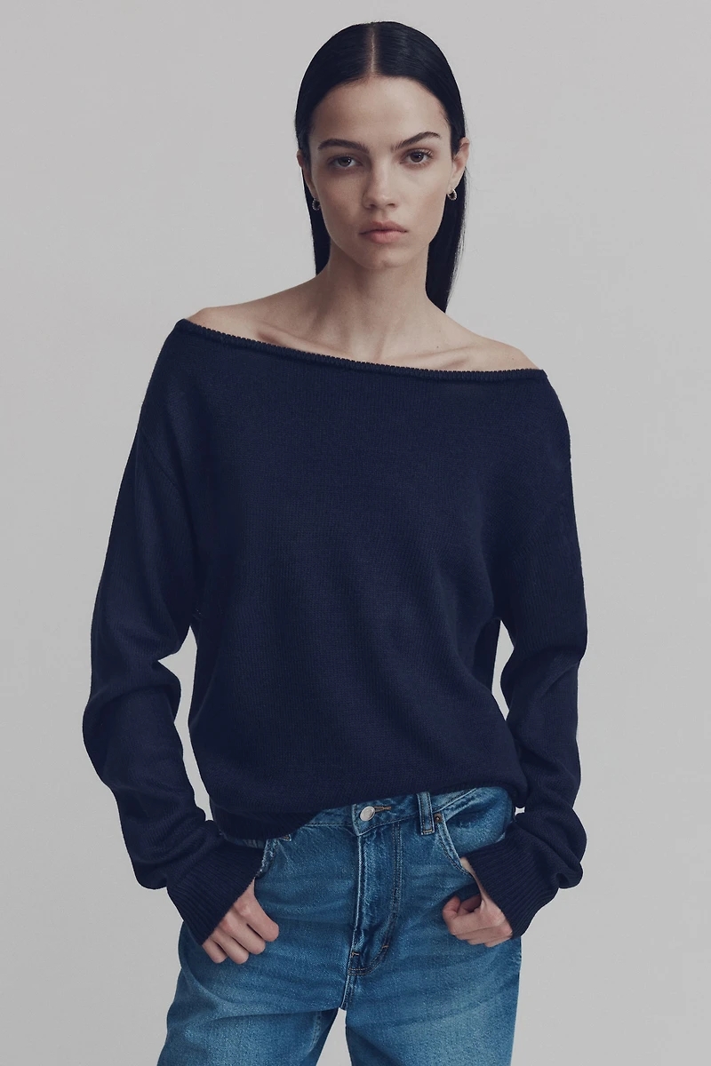 Off-the-Shoulder Sweater