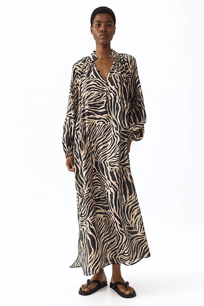 Oversized Tie-Belt Dress