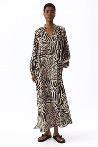 Oversized Tie-Belt Dress