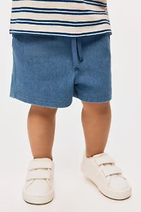 Denim-Look Shorts