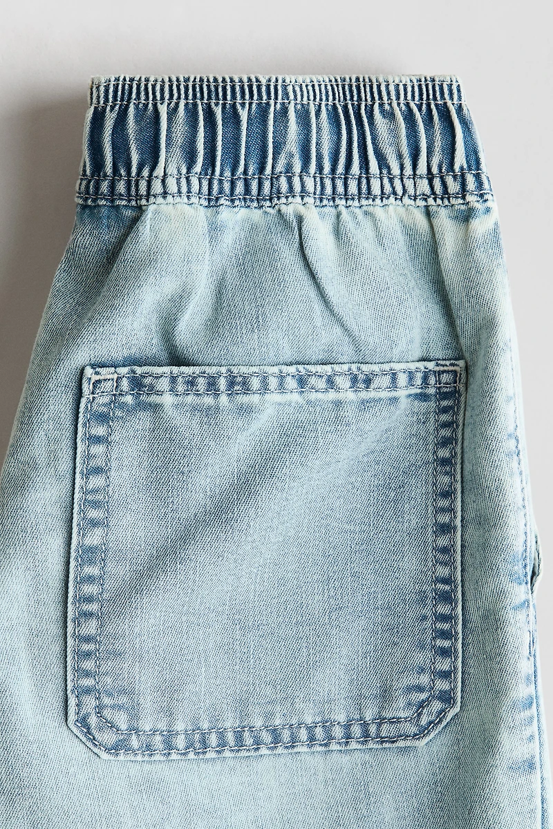 Straight-Cut Denim Joggers