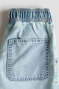 Straight-Cut Denim Joggers
