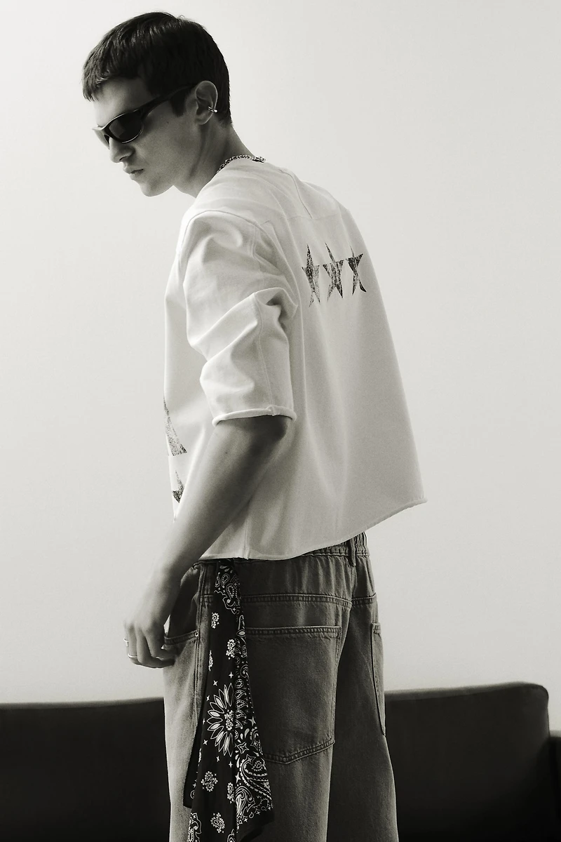Oversized-Fit Cropped T-Shirt