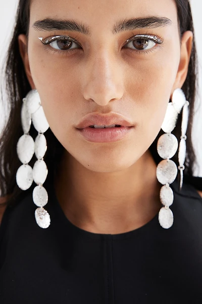Boucles d'oreilles avec disques en métal