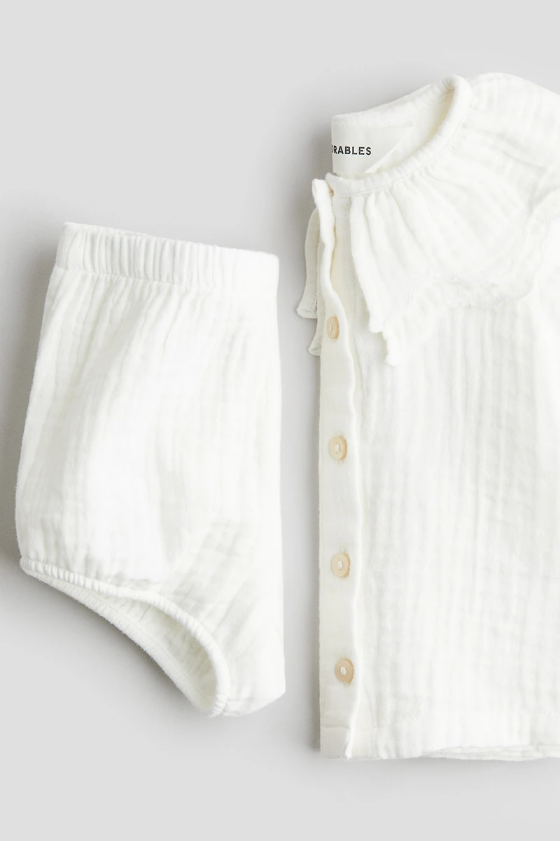 Ensemble 2 pièces en mousseline de coton