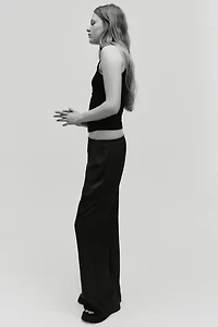 Flared Satin Pants