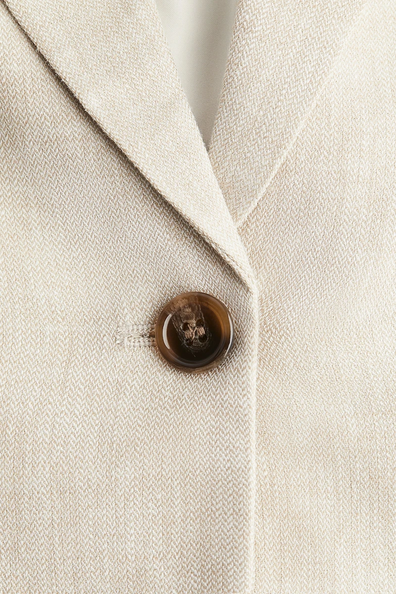 Linen-Blend Blazer