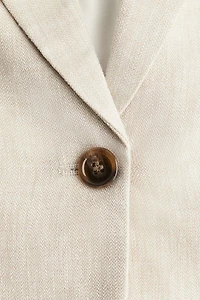 Linen-Blend Blazer