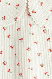 Haut en coton avec bord picots