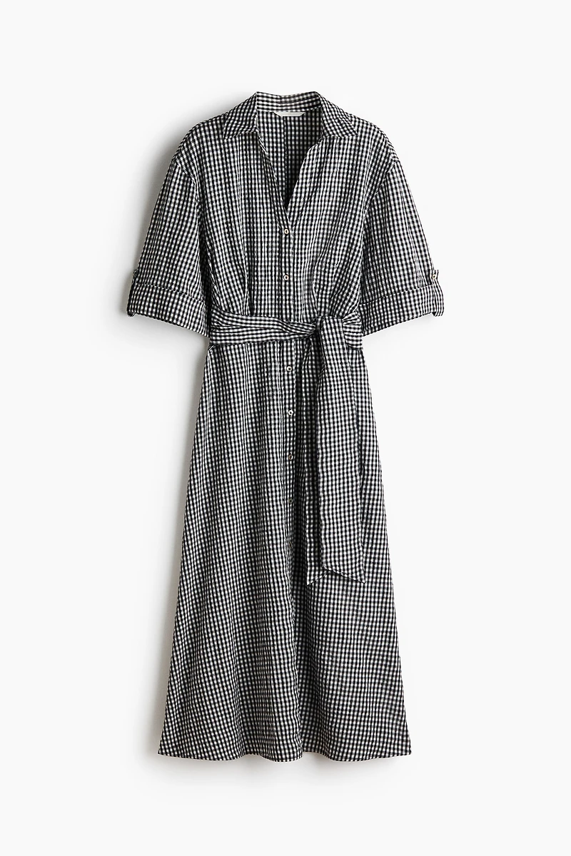 Tie-Belt Dress
