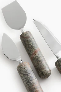3-Piece Marble Cheese Knife Set